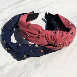 Headbands 2 Twist Headbands Multicolored Stones